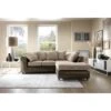 Harvey Cord Fabric Corner Sofa - Color Brown -Living Room Furniture Store 23565237 1