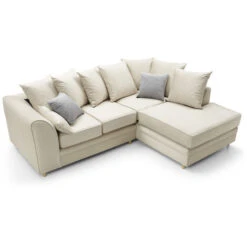 Chicago Velvet Corner Sofa - Color Cream -Living Room Furniture Store 23565255 4