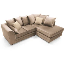 Chicago Velvet Corner Sofa - Color Tan Brown -Living Room Furniture Store 23565286 3