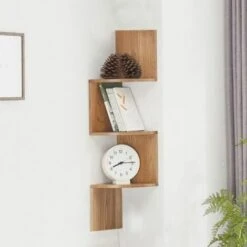 Livingandhome 3 Tier Corner Wall Mounted Storage Shelf 9 Livingandhome 3 Tier Corner Wall Mounted Storage Shelf -Living Room Furniture Store 23822308 3