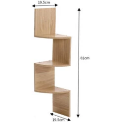 Livingandhome 3 Tier Corner Wall Mounted Storage Shelf 11 Livingandhome 3 Tier Corner Wall Mounted Storage Shelf -Living Room Furniture Store 23822308 5