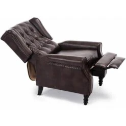 ALTHORPE LEATHER RECLINER CHAIR - BROWN -Living Room Furniture Store 24002758 3