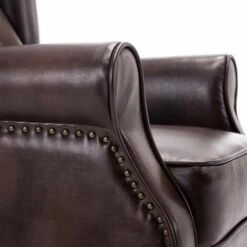 ALTHORPE LEATHER RECLINER CHAIR - BROWN -Living Room Furniture Store 24002758 4