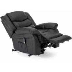 SEATTLE BLACK ELECTRIC RISE LEATHER RECLINER ARMCHAIR SOFA HOME LOUNGE CHAIR -Living Room Furniture Store 24002797 4