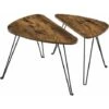 VASAGLE Set Of 2 Side Tables, Nesting Tables, End Tables, For Living Room, Dining Room, Bedroom, Industrial Style, Rustic Brown And Black By SONGMICS LNT012B01 -Living Room Furniture Store 24122608 1