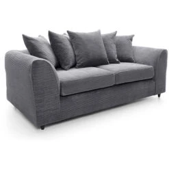 Jumbo Cord 3 Seater Sofa - Grey - Color Grey -Living Room Furniture Store 24180693 3