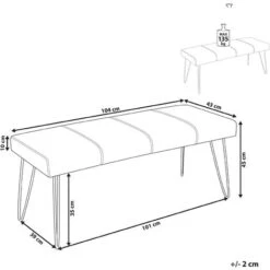 Bedroom Bench Beige Minimalist Faux Leather Upholstered Metal Legs Betin 9 Bedroom Bench Beige Minimalist Faux Leather Upholstered Metal Legs Betin -Living Room Furniture Store 24691425 3