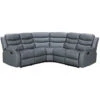 Roma Corner Leather Recliner Sofa In Grey -Living Room Furniture Store 24696413 1