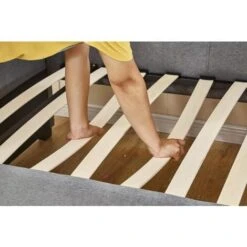 KOSY KOALA Linen Fabric Grey Daybed Sofabed With Underbed Trundle Living Room Bedroom Furniture Guest Day Bed Sofabed 11 KOSY KOALA Linen Fabric Grey Daybed Sofabed With Underbed Trundle Living Room Bedroom Furniture Guest Day Bed Sofabed -Living Room Furniture Store 24739718 5