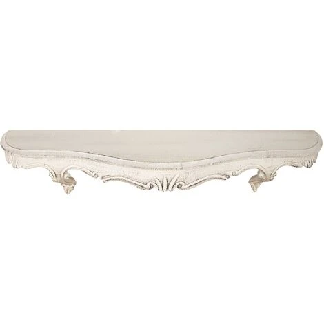 ANTIQUED WHITE FINISH WALL SHELF W59XD13XH14 CM 5 ANTIQUED WHITE FINISH WALL SHELF W59XD13XH14 CM - Image 3