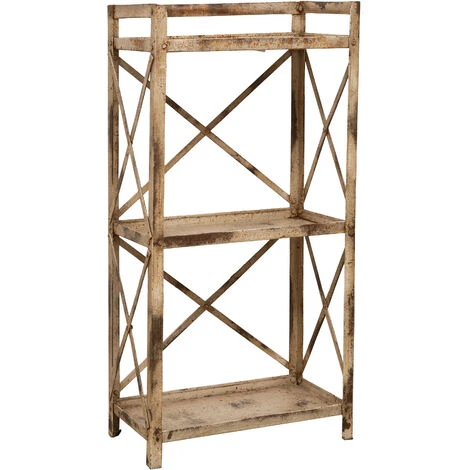 Etagere Shabby In Iron With Natural Antiqued Finish 3 Etagere Shabby In Iron With Natural Antiqued Finish