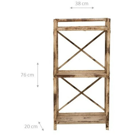 Etagere Shabby In Iron With Natural Antiqued Finish 4 Etagere Shabby In Iron With Natural Antiqued Finish - Image 2