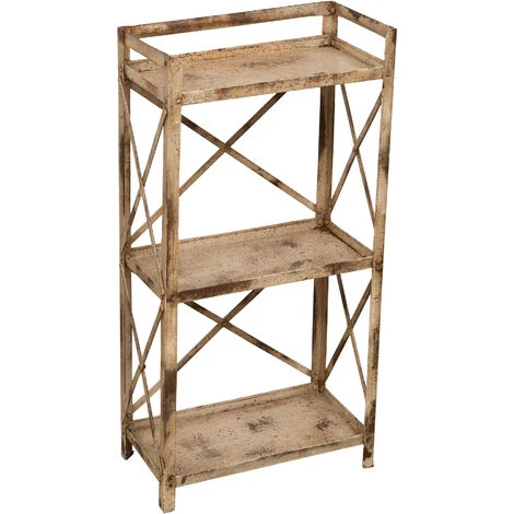 Etagere Shabby In Iron With Natural Antiqued Finish 5 Etagere Shabby In Iron With Natural Antiqued Finish - Image 3