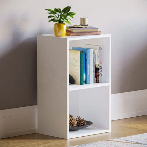 Oxford 2 Tier Cube Bookcase Shelving Storage Unit, White 3 Oxford 2 Tier Cube Bookcase Shelving Storage Unit, White