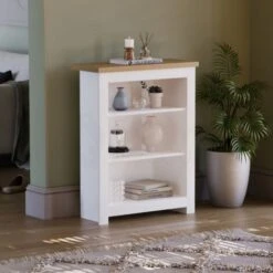 Living Room Furniture Store 29 Arlington 3 Tier Bookcase Shelving Storage Unit, White