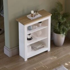 Arlington 3 Tier Bookcase Shelving Storage Unit, White 9 Arlington 3 Tier Bookcase Shelving Storage Unit, White -Living Room Furniture Store 25534678 3