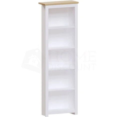 Arlington 5 Tier Bookcase Shelving Storage Unit, White 7 Arlington 5 Tier Bookcase Shelving Storage Unit, White - Image 5
