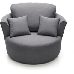 Darcy Swivel Chair - Color Dark Grey -Living Room Furniture Store 25577340 5