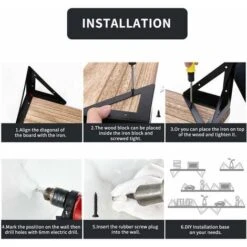 Set Of 3 Corner Wall Shelves Industrial Style Metal Wood Shelving Shelf Storage -Living Room Furniture Store 25917714 4