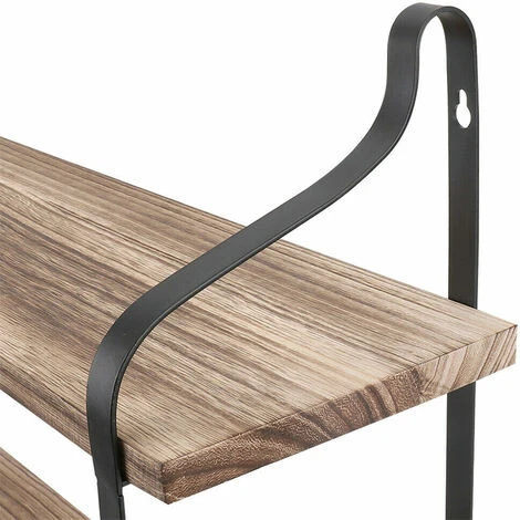 Large Rustic Industrial Pipe Wall Floating Shelf Wooden Storage Shelving Unit 6 Large Rustic Industrial Pipe Wall Floating Shelf Wooden Storage Shelving Unit - Image 4