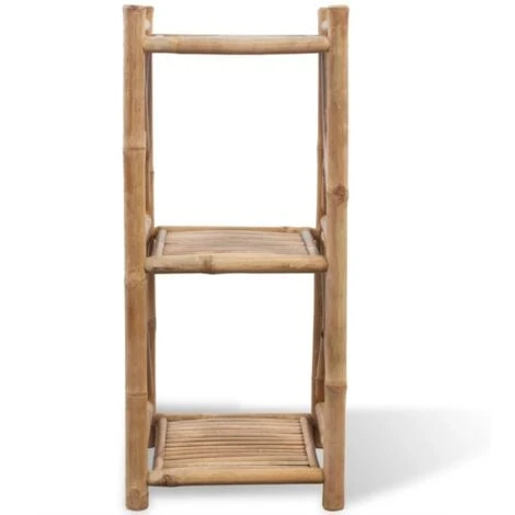 3-Tier Square Bamboo Shelf VidaXL 4 3-Tier Square Bamboo Shelf VidaXL - Image 2