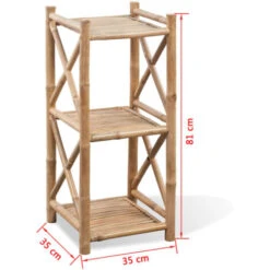 3-Tier Square Bamboo Shelf VidaXL 9 3-Tier Square Bamboo Shelf VidaXL -Living Room Furniture Store 2666782 3