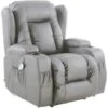 Caesar Electric Armchair 10 In 1 Massage And Heat Leather Recliner Chair With Massage Heated (Grey) 2 Caesar Electric Armchair 10 In 1 Massage And Heat Leather Recliner Chair With Massage Heated (Grey) -Living Room Furniture Store 27166034 1