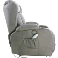 Caesar Electric Armchair 10 In 1 Massage And Heat Leather Recliner Chair With Massage Heated (Grey) -Living Room Furniture Store 27166034 4