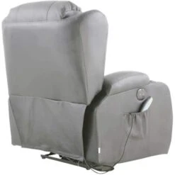 Caesar Electric Armchair 10 In 1 Massage And Heat Leather Recliner Chair With Massage Heated (Grey) -Living Room Furniture Store 27166034 5