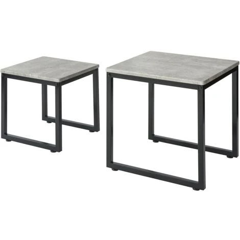 SoBuy Nesting Tables, Set Of 2 Coffee Table Side Table End Table,FBT42-HG 3 SoBuy Nesting Tables, Set Of 2 Coffee Table Side Table End Table,FBT42-HG