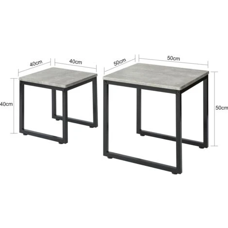 SoBuy Nesting Tables, Set Of 2 Coffee Table Side Table End Table,FBT42-HG 4 SoBuy Nesting Tables, Set Of 2 Coffee Table Side Table End Table,FBT42-HG - Image 2