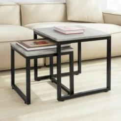 SoBuy Nesting Tables, Set Of 2 Coffee Table Side Table End Table,FBT42-HG 9 SoBuy Nesting Tables, Set Of 2 Coffee Table Side Table End Table,FBT42-HG -Living Room Furniture Store 27278710 3