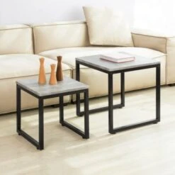SoBuy Nesting Tables, Set Of 2 Coffee Table Side Table End Table,FBT42-HG 10 SoBuy Nesting Tables, Set Of 2 Coffee Table Side Table End Table,FBT42-HG -Living Room Furniture Store 27278710 4