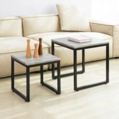 SoBuy Nesting Tables, Set Of 2 Coffee Table Side Table End Table,FBT42-HG 11 SoBuy Nesting Tables, Set Of 2 Coffee Table Side Table End Table,FBT42-HG -Living Room Furniture Store 27278710 5