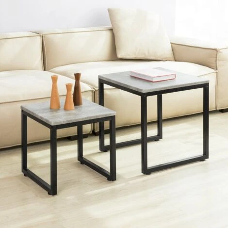 SoBuy Nesting Tables, Set Of 2 Coffee Table Side Table End Table,FBT42-HG 7 SoBuy Nesting Tables, Set Of 2 Coffee Table Side Table End Table,FBT42-HG - Image 5