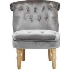 Lottie Chair Silver Velvet