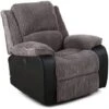 Postana Electric Armchair In Jumbo Cord Fabric Recliner Sofa Chair (Grey) -Living Room Furniture Store 27998888 1