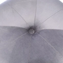 Livingandhome Square Velvet Buttoned Thick Padded Footstool,Light Grey -Living Room Furniture Store 28269740 4