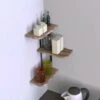 Industrial Style Metal Wood Shelving Straight Corner DIY Shelf Kitchen Bathroom -Living Room Furniture Store 28283577 1
