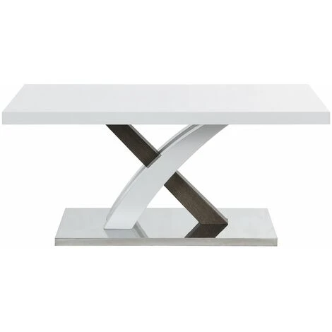 Cherry Tree Furniture Basel High Gloss White Coffee Table With Stainless Steel Base 5 Cherry Tree Furniture Basel High Gloss White Coffee Table With Stainless Steel Base - Image 3