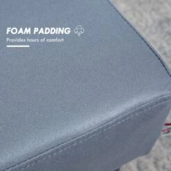 HOMCOM Ottoman Footrest Seat Footstool Chair Luxury Small PU Leather Grey -Living Room Furniture Store 28447593 4