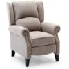 More4Homes CHARLOTTE MODERN FABRIC PUSHBACK RECLINER ARMCHAIR SOFA ACCENT CHAIR RECLINING (Pumice) -Living Room Furniture Store 28543206 1