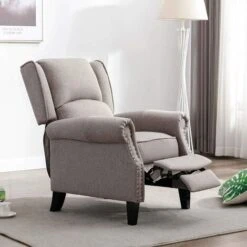 More4Homes CHARLOTTE MODERN FABRIC PUSHBACK RECLINER ARMCHAIR SOFA ACCENT CHAIR RECLINING (Pumice) 8 More4Homes CHARLOTTE MODERN FABRIC PUSHBACK RECLINER ARMCHAIR SOFA ACCENT CHAIR RECLINING (Pumice) -Living Room Furniture Store 28543206 2