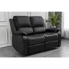 Boston 2 Seater Recliner Loveseat Leather Sofa In Black -Living Room Furniture Store 28547691 1