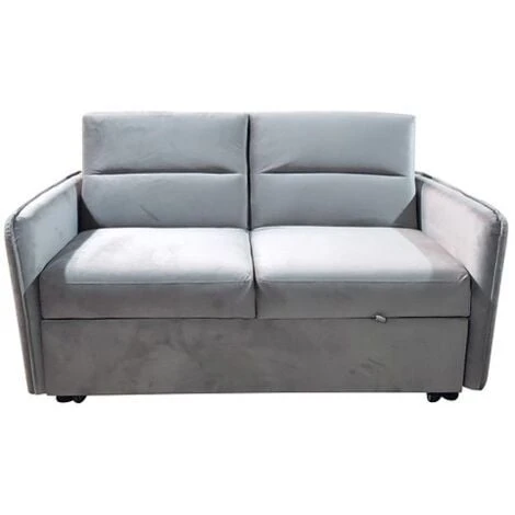 Modern And Versatile Velvet 2 Seater Guest Sofa Bed - Beige 3 Modern And Versatile Velvet 2 Seater Guest Sofa Bed - Beige