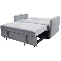 Modern And Versatile Velvet 2 Seater Guest Sofa Bed - Beige 9 Modern And Versatile Velvet 2 Seater Guest Sofa Bed - Beige -Living Room Furniture Store 29016680 4