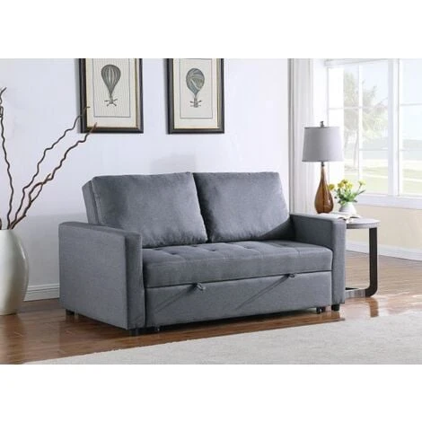 Stylish And Comfortable 2 Seater Sofa Bed - Grey 3 Stylish And Comfortable 2 Seater Sofa Bed - Grey