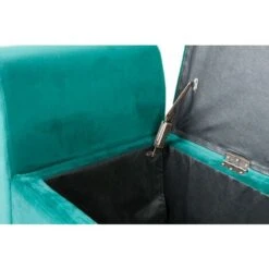 Emma Velvet Ottoman Padded Storage Bench - Emerald -Living Room Furniture Store 29016779 3
