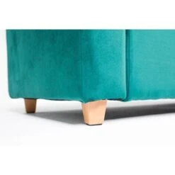 Emma Velvet Ottoman Padded Storage Bench - Emerald -Living Room Furniture Store 29016779 4