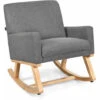 Fabric Upholstered Recliner Rocking Chair Armchair Lounge Sofa Seat Relax Rocker -Living Room Furniture Store 29191333 1